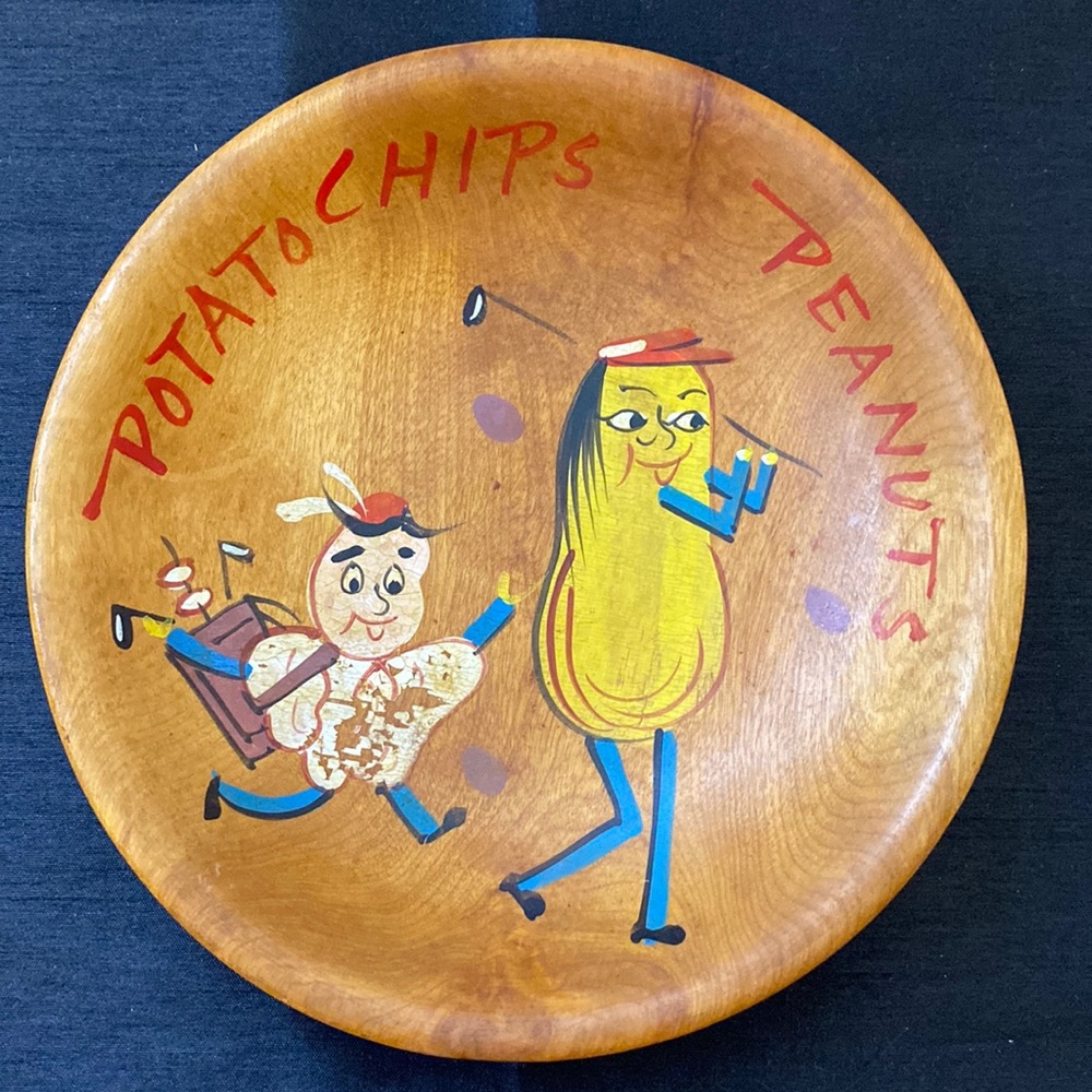 1950’s Nasco Wooden Snack Bowl